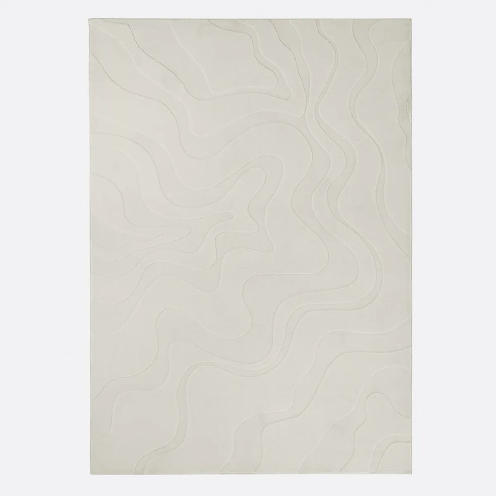 Rechthoekig vloerkleed, golfpatroon, Gioma