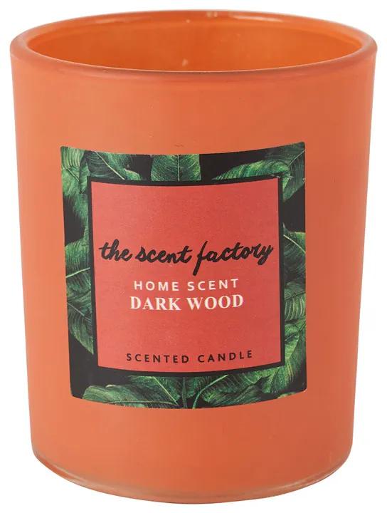 Home scent kaars in glas - Dark Wood - ⌀6x7.5 cm