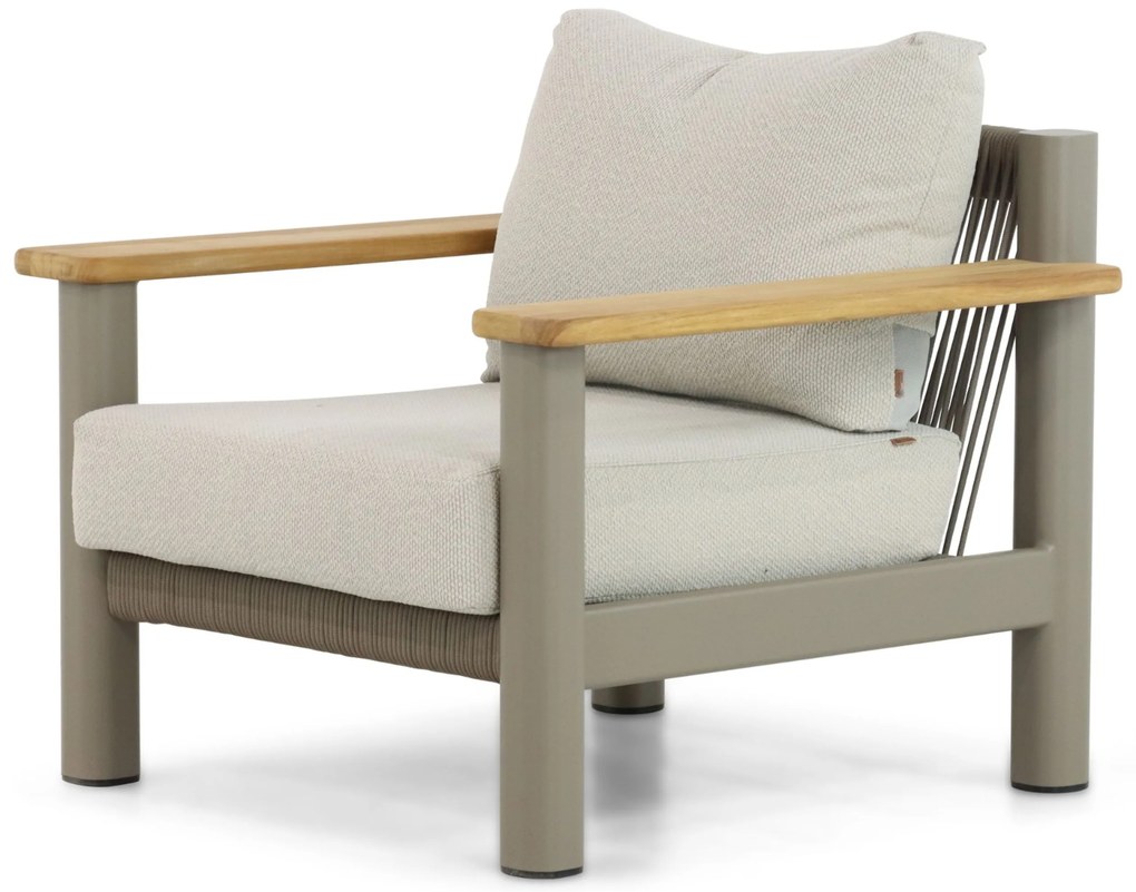 Stoel en Bank Loungeset 5 personen Aluminium/Rope Taupe  Santika Furniture Santika