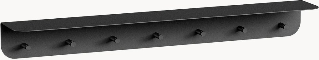 Metalen wandrek Malou met haken en hoedenplank