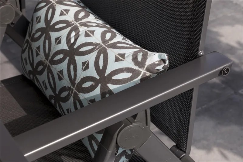 Hartman Aruba/Alma 4-persoons verstelbare tuinset 160x90 cm. - Antraciet