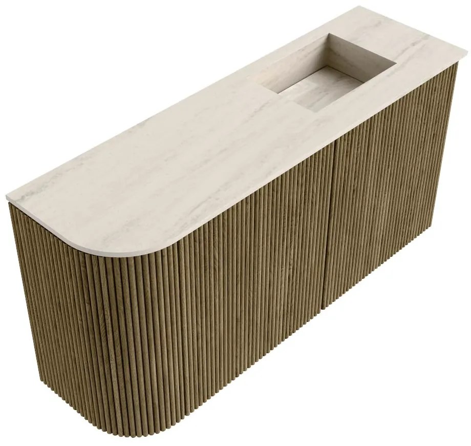 Mondiaz Joya DLux 80cm toiletmeubel ronding links dusk met wastafel faye rechts zonder kraangat meli