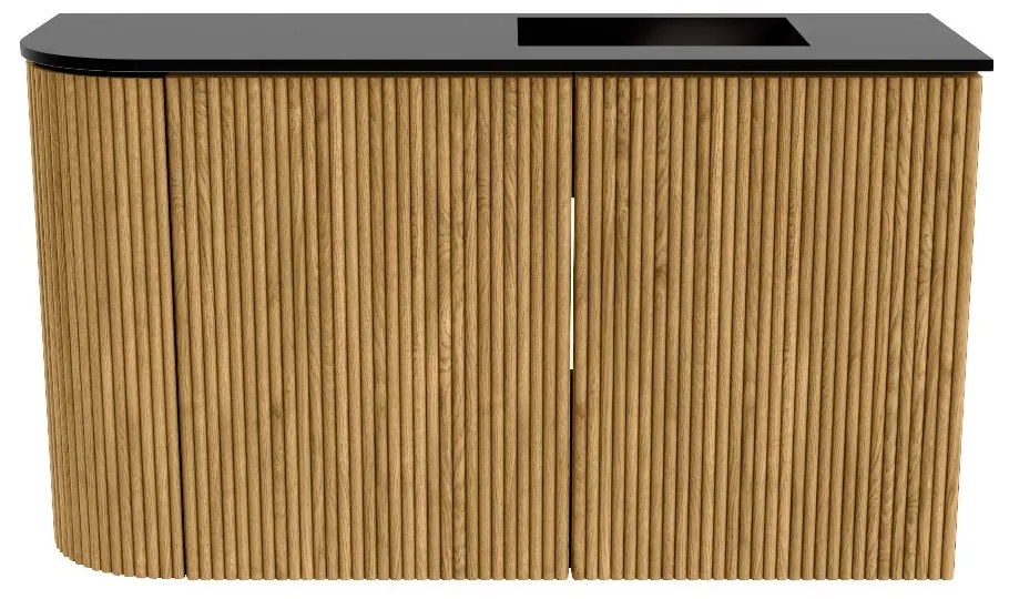 Mondiaz Joya 70cm toiletmeubel ronding links oak met wastafel faye rechts 1 kraangat urban