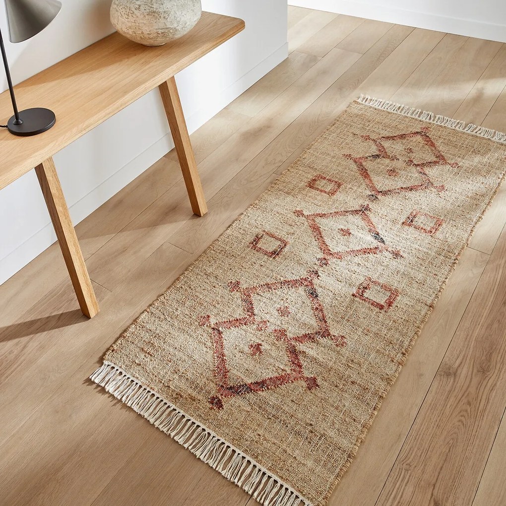 Vloerkleed voor in de hall, in jute, handgeweven, Panaji