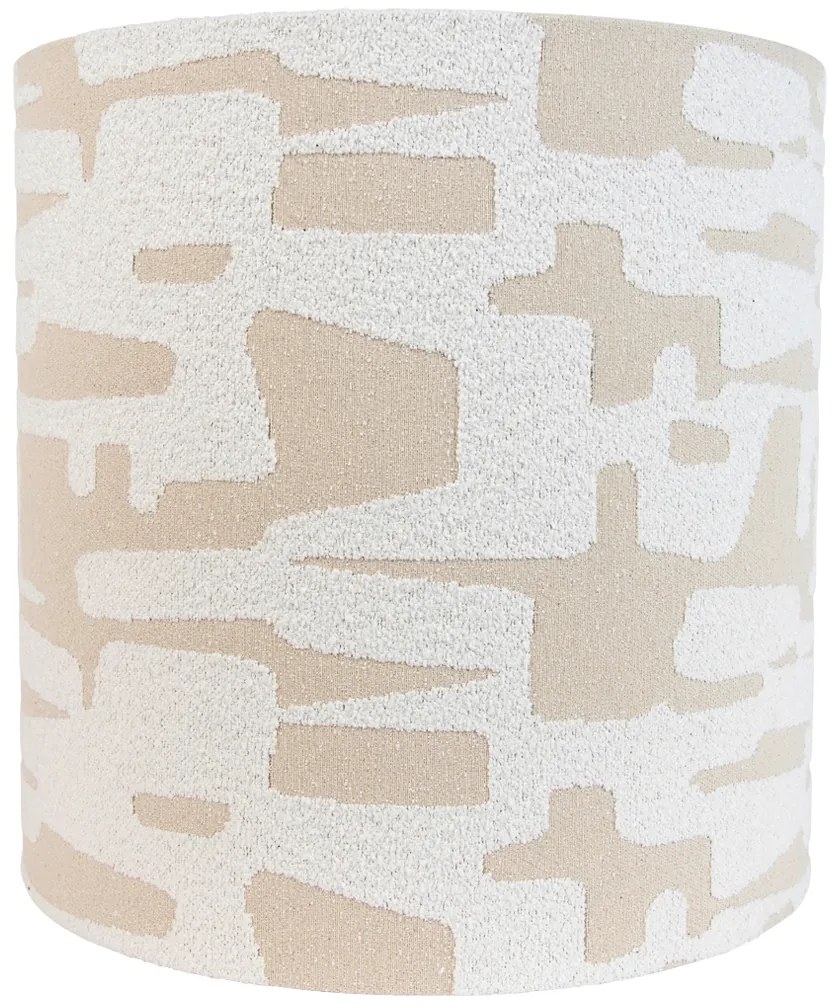 Stoffen lampenkap wit met beige gestreept 40/40/40 Modern cilinder / rond rond