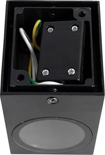 Moderne wandlamp zwart GU10 50mm IP44 - Baleno