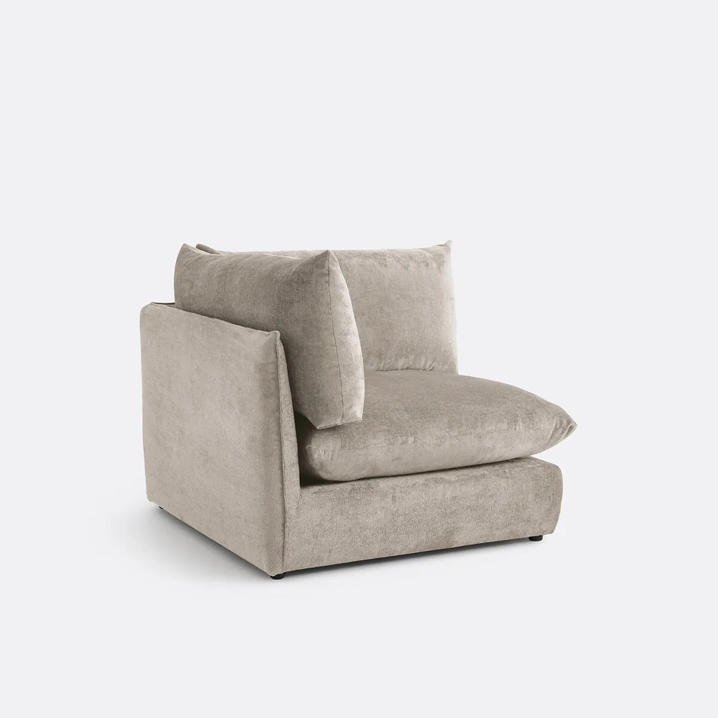 Modulaire hoekzetel, in structuurfluweel, Malo