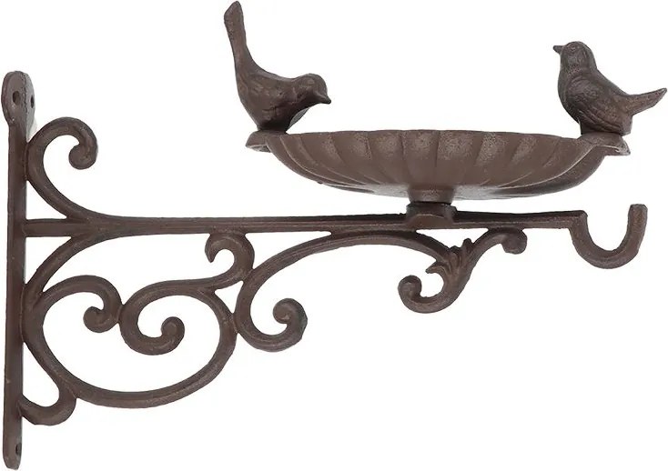 Esschert Design wandvoederschaal met haak L - LxBxH: 23,7x35,5x24,5cm