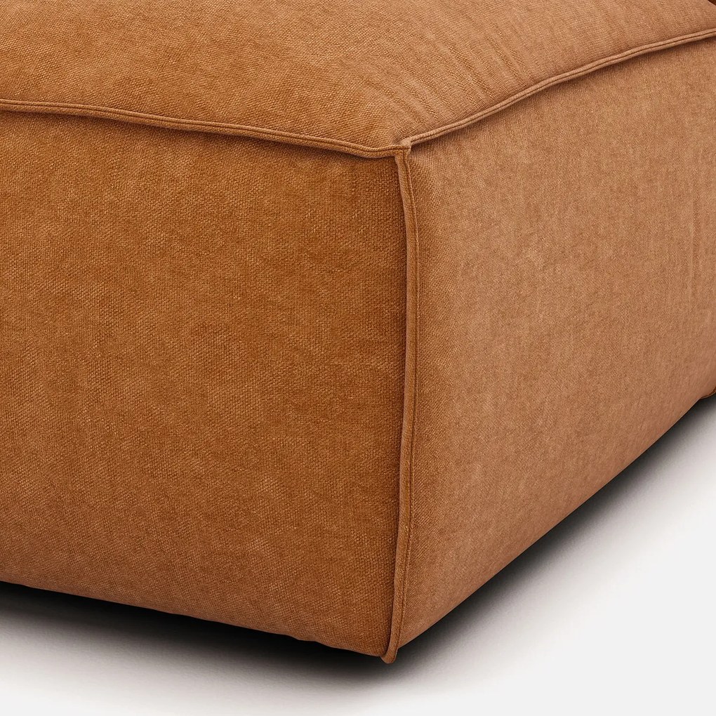 Loungebank links, textuurfluweel, Seven