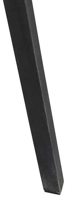 Vloerlamp tripod zwart met kap wit 50 cm - Tripod Classic