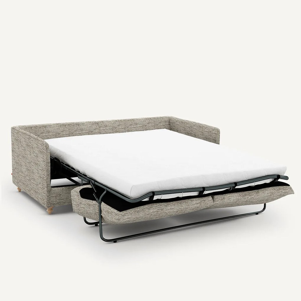 Compacte slaapbank in gemêleerde visgraatstof, Lazare