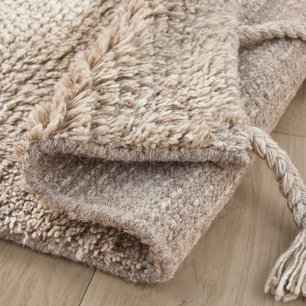 Bedmat in wol, handgestrikt, Neroli