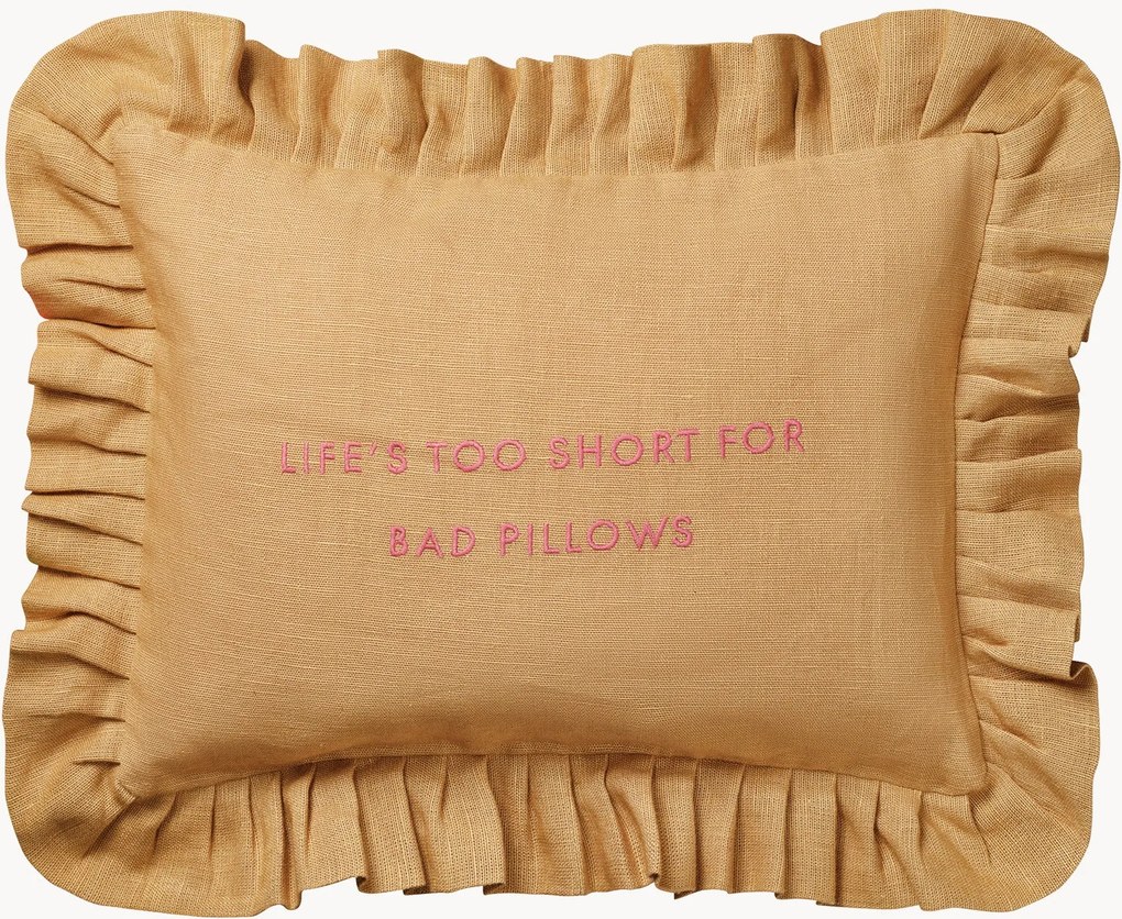 Handgemaakte katoenen kussenhoes Quote