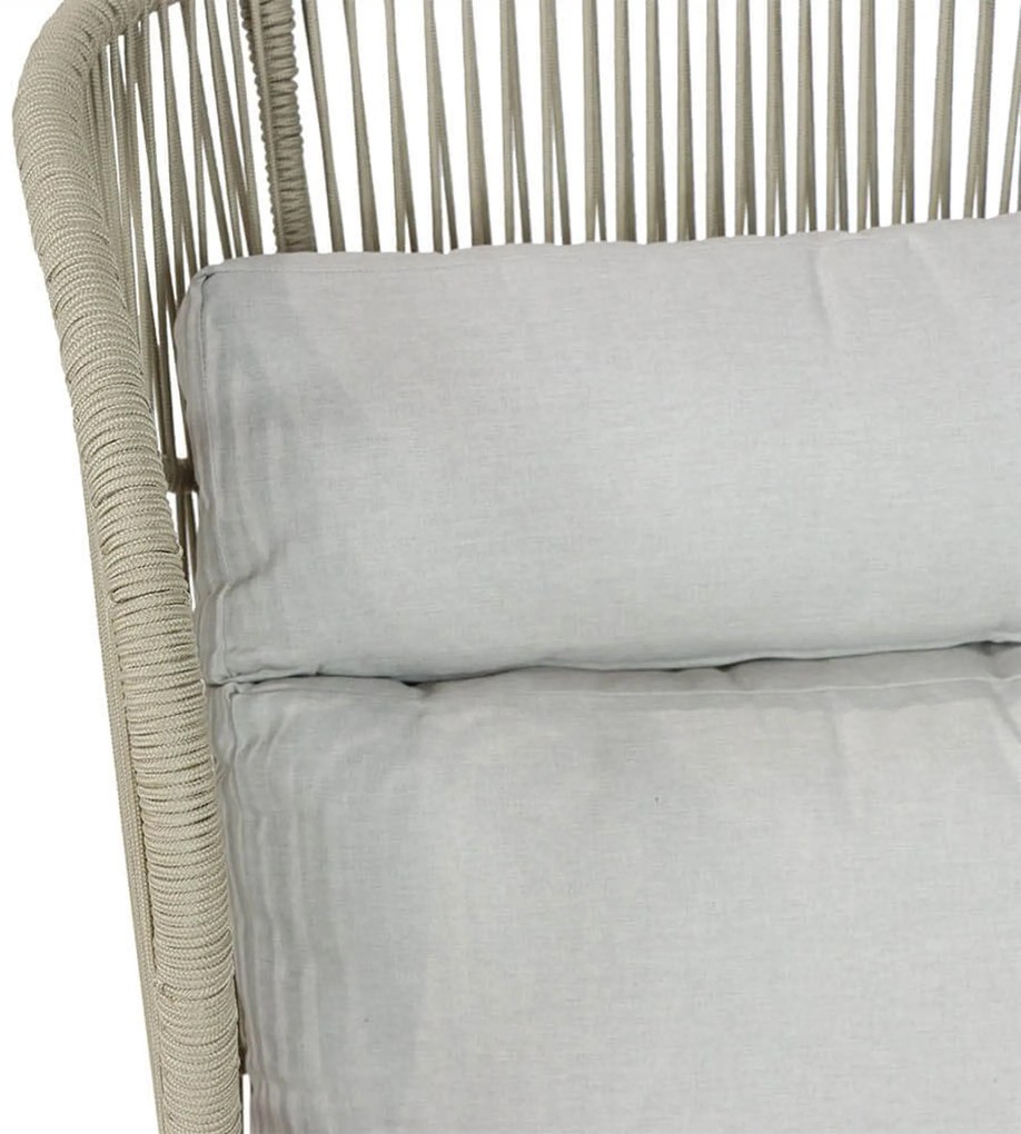 Bistroset 2 personen Teakhout/rope Naturel teak Coco Napoli