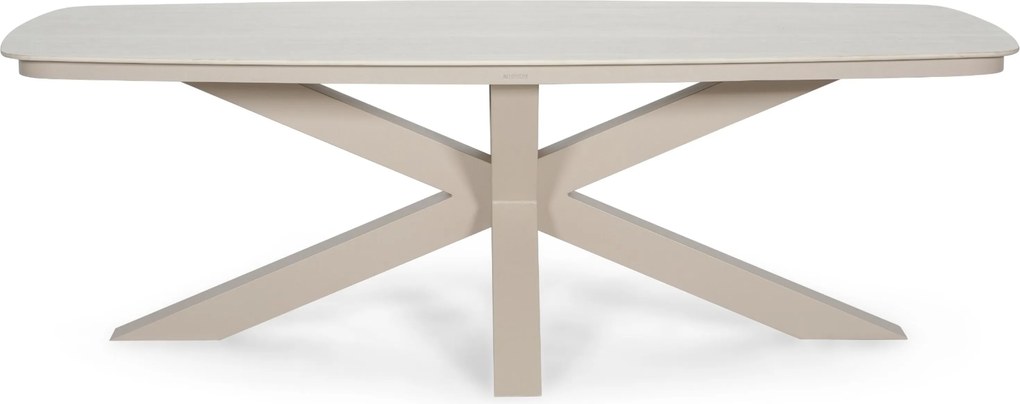 Tuinset 6 personen 220 cm Kunststof Zand/Beige Domani Furniture Alba/Belluno