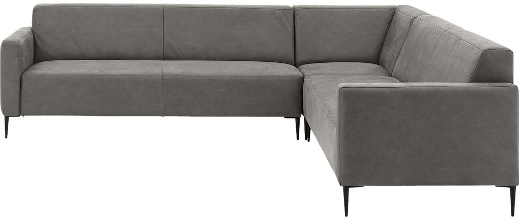 Goossens Key West grijs, micro leer, 3-zits, modern design