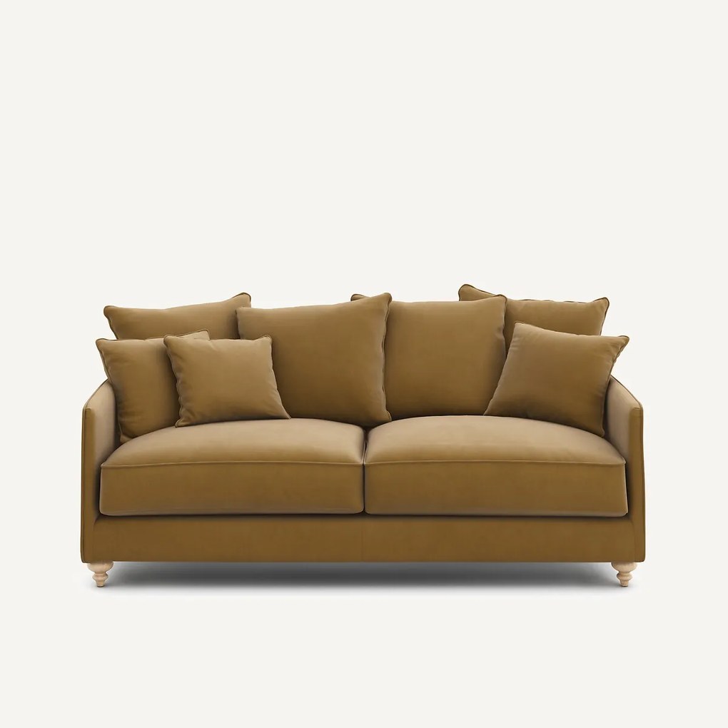 3-zits slaapbank van linnen fluweel, LAZARE