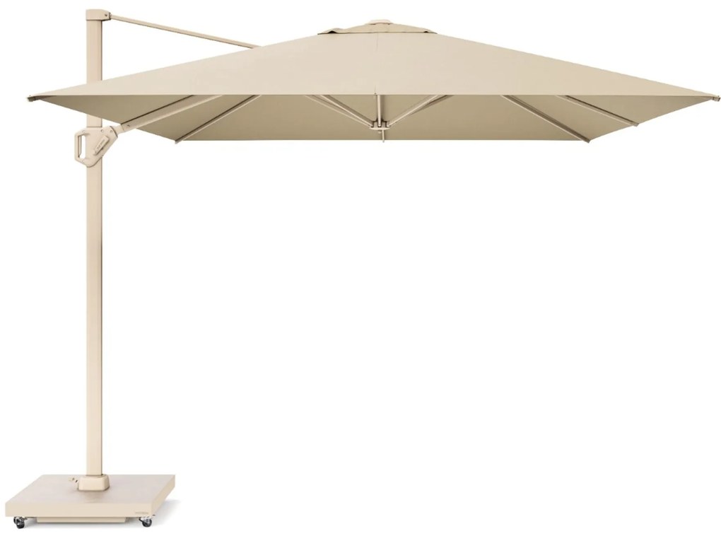 Platinum Challenger zweefparasol 4x3m T2 premium (excl. voet) sand frame/champagne