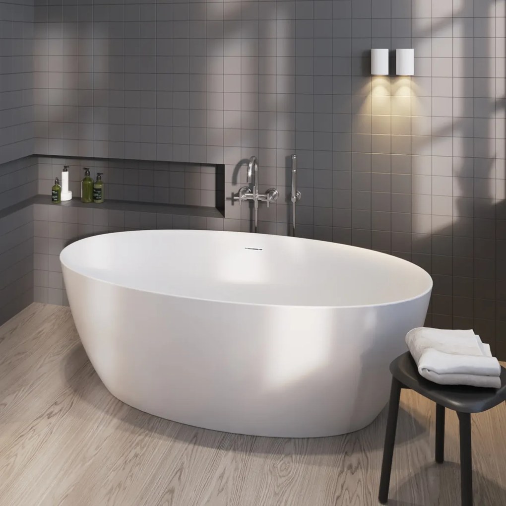 Sanigoods Carini vrijstaand bad 170x80cm wit glans
