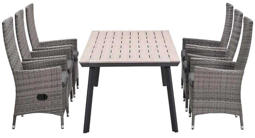 Garden Impressions Nice tuinset 7-delig - Penedo tuintafel 230x100 cm