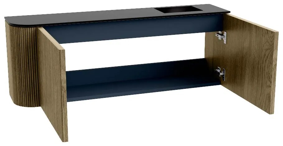 Mondiaz Joya 110cm toiletmeubel ronding links dusk met wastafel faye rechts zonder kraangat urban