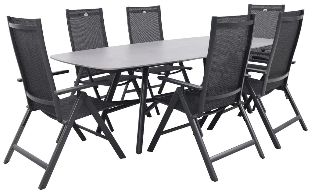 Hartman Napoli/Benevento 240x110 cm. - Deens ovale tuinset - verstelbaar OP=OP