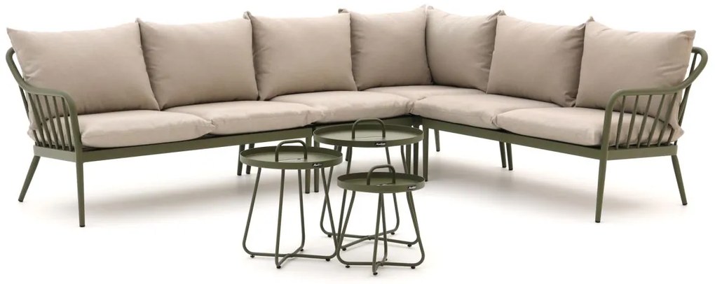 Hoek loungeset Manifesto  | 6 personen | Loungeset Groen | Hoekbank Aluminium | Kees Smit Tuinmeubelen