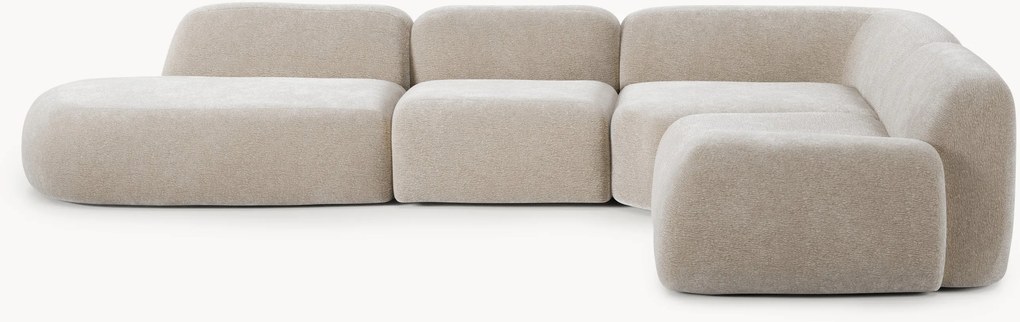 XL modulaire hoekbank Wolke met chaise longue