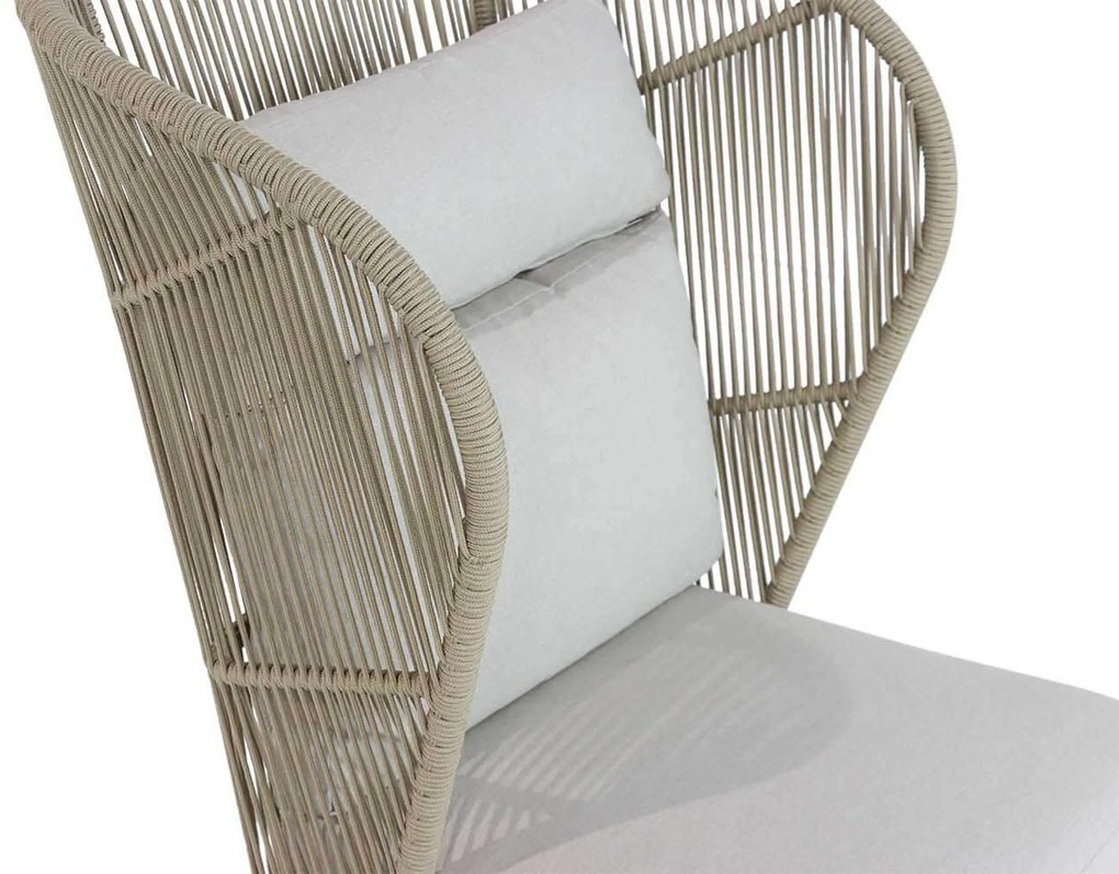Bistroset 1 persoon Teakhout/rope Naturel teak Coco Napoli