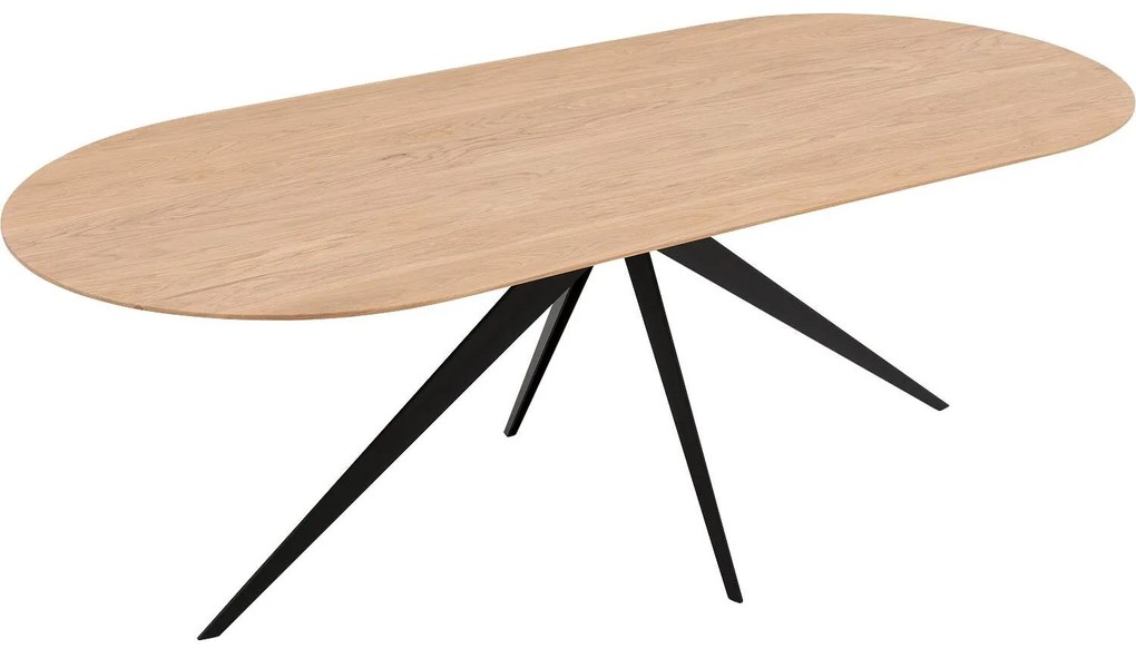 Goossens Excellent Eettafel Uniek, Semi rond 180 x 100 cm