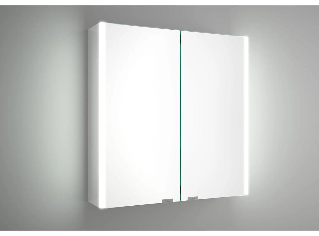 Muebles Ally spiegelkast met verlichting zijkant 73x65cm wit