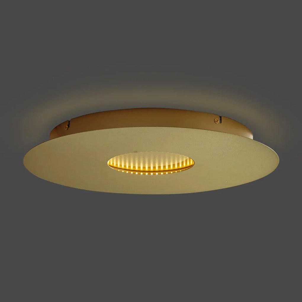 Moderne plafondlamp goud 40cm incl. LED 3-staps dimbaar - Morning