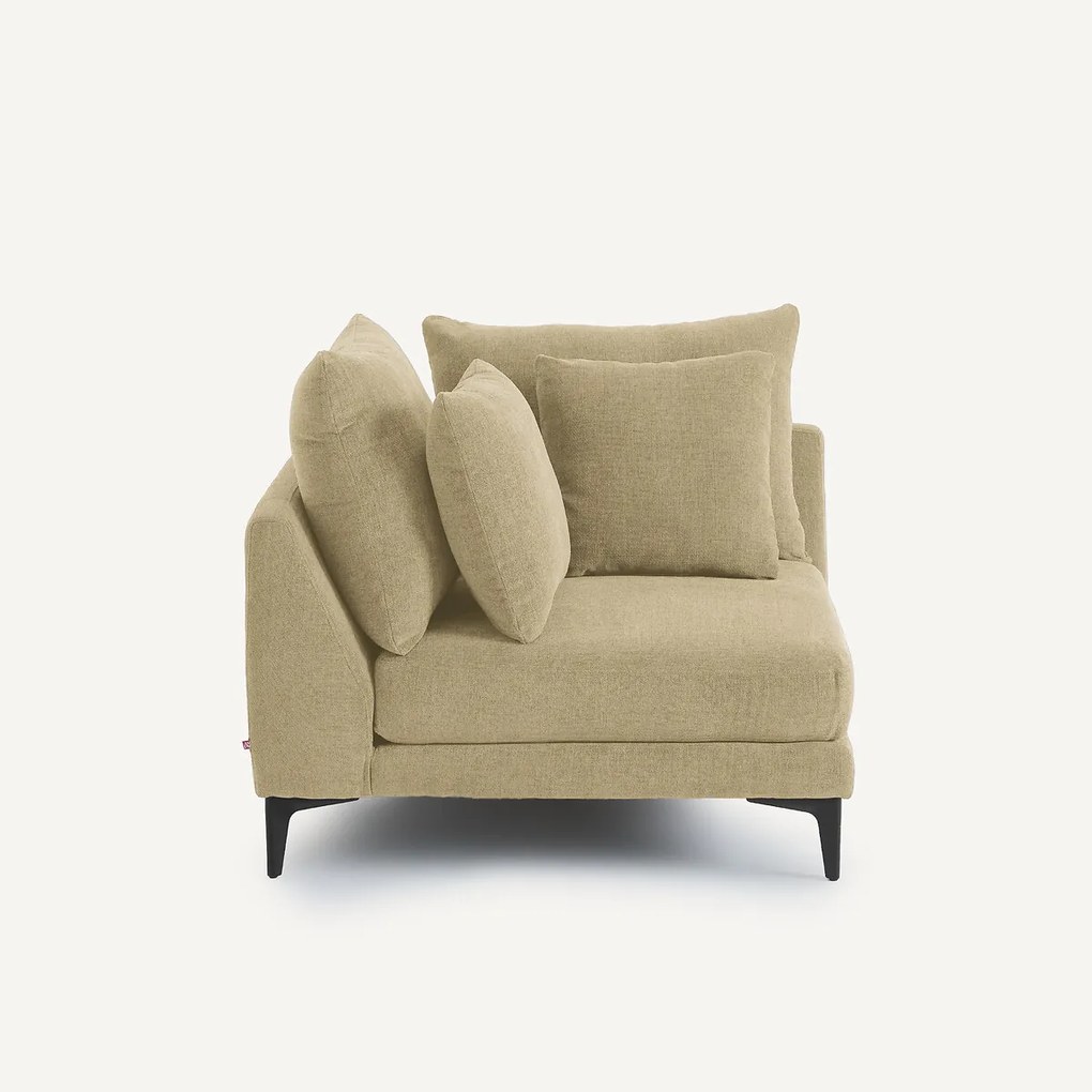 Hoekbank van gevlochten polyester, MODERNISTE, ontwerp Emmanuel Gallina