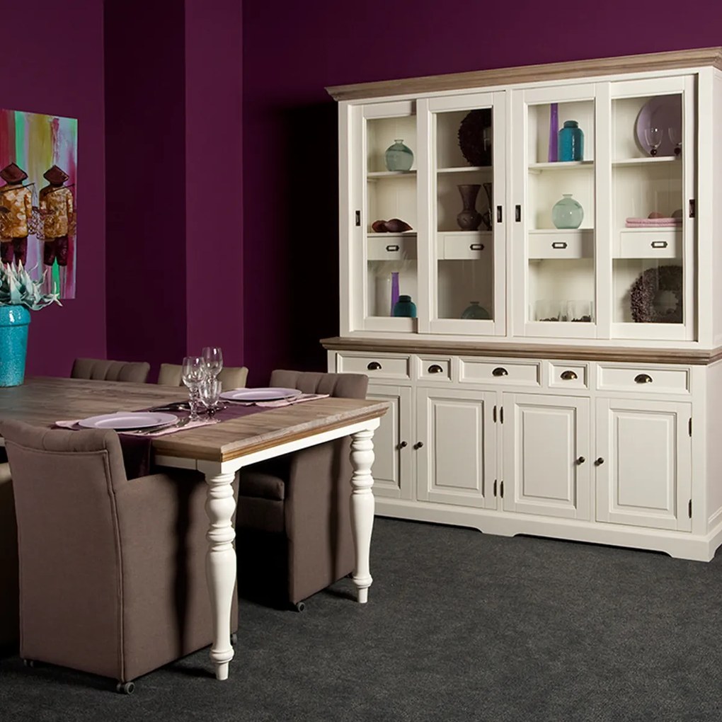 Buffetkast Romantisch Wit L - 204x50x220cm.