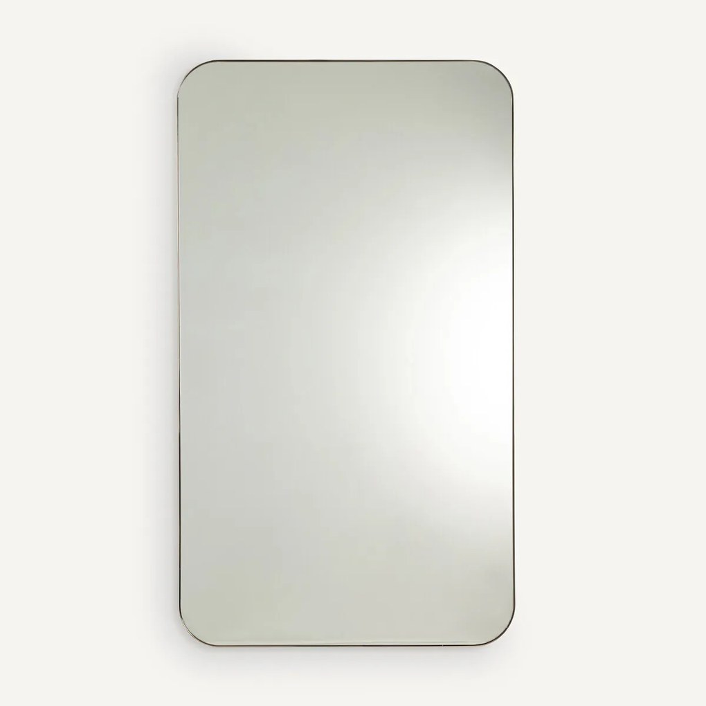 Spiegel in ijzermetaal met verouderd messing H140 cm Caligone