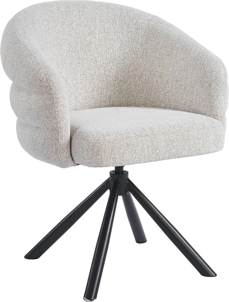 Moderne Draaibare Eetkamerstoel Beige