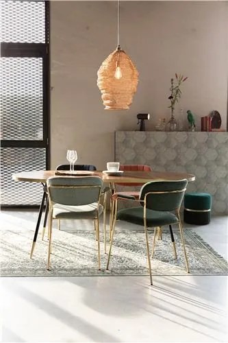 House of Rebels Eetkamerstoel - Roos - Goud/Donkergroen - House of Rebels