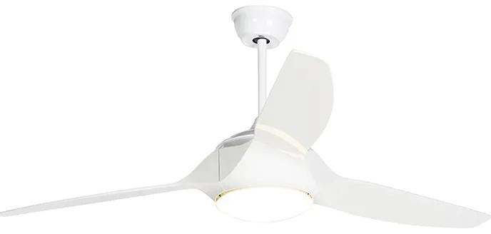 Plafondventilator met lamp wit incl. LED met afstandsbediening - Marin 56 Modern rond Binnenverlichting Lamp