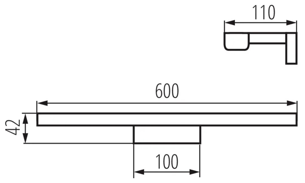 Sapho Asten spiegellamp 60cm chroom