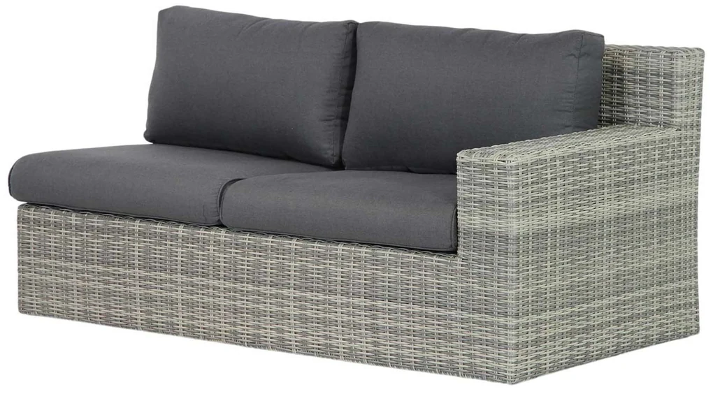 Dining Loungeset 5 personen Wicker Grijs Garden Collections Amico/Napoli