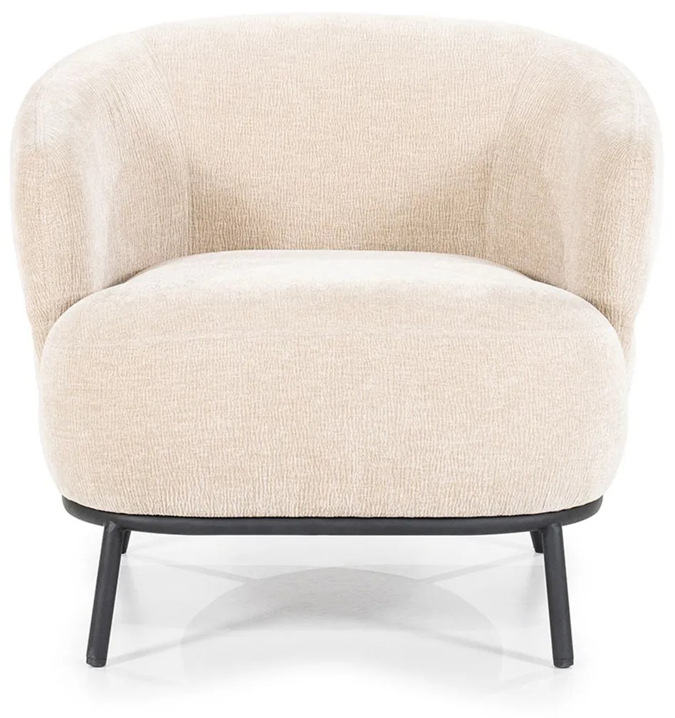 Eleonora David Zachte Fauteuil Taupe Met Ronde Rug