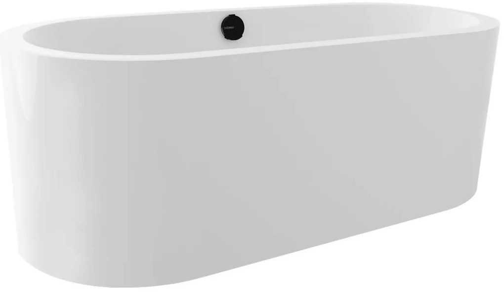 Polysan Viva Monolith half vrijstaand inbouwbad 170x75x60cm wit