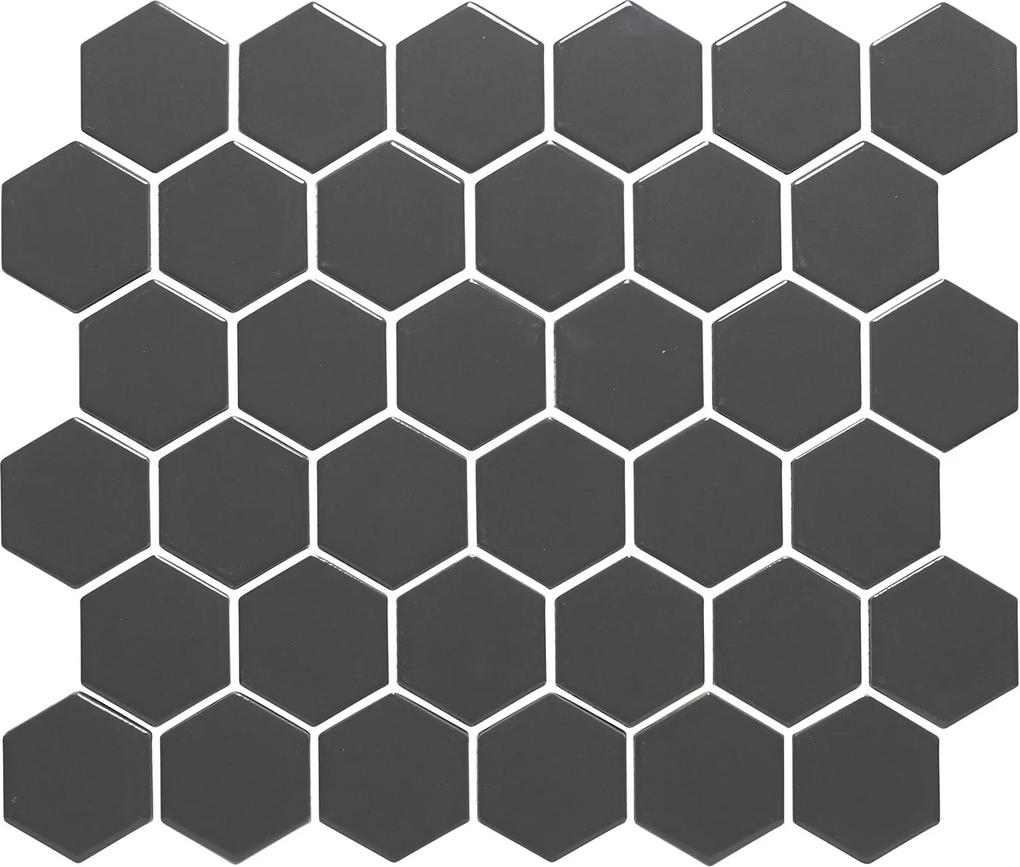 Mozaiek Barcelona Hexagon Donker Grijs Mat 5,1x5,9
