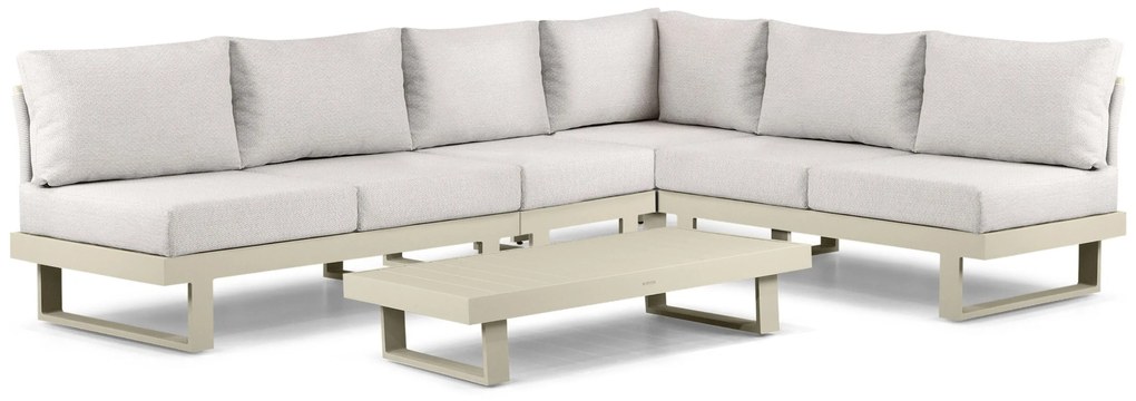Hoek loungeset 6 personen Aluminium Taupe  Lifestyle Garden Furniture Lorenzo