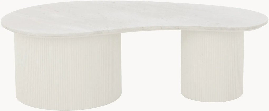 Organisch gevormde salontafel Constance met marmeren blad