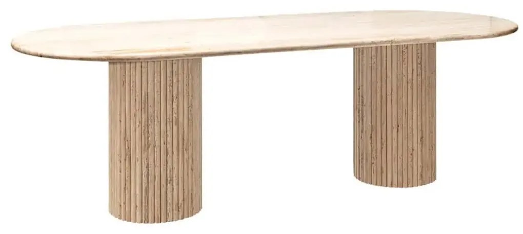 Richmond Interiors La Cantera Travertin Eettafel Griekse Pilaren - 240 X 110cm.