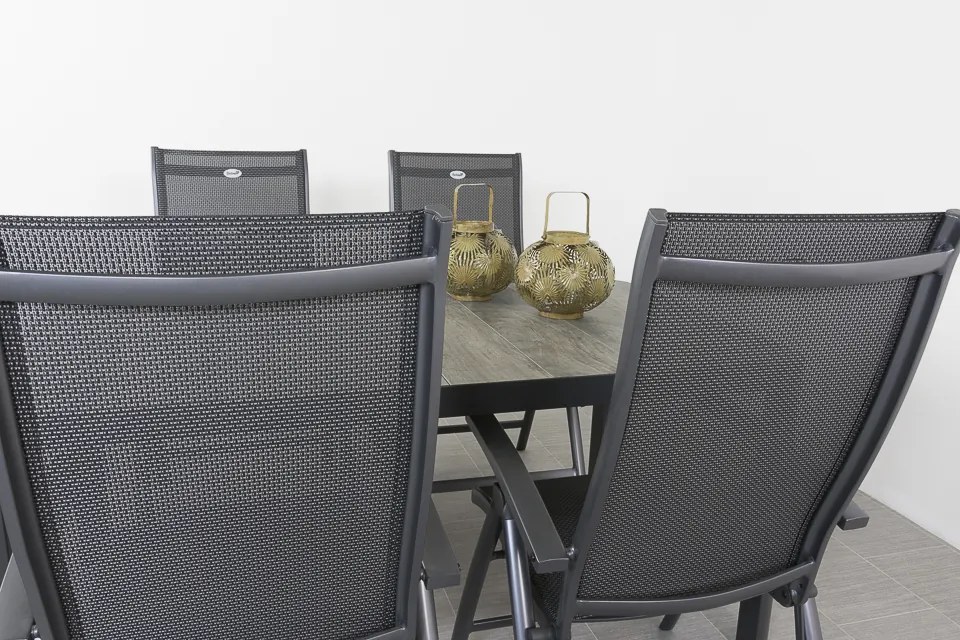 Hartman Salvatore/Queens 160x90 cm. verstelbare 4-persoons tuinset