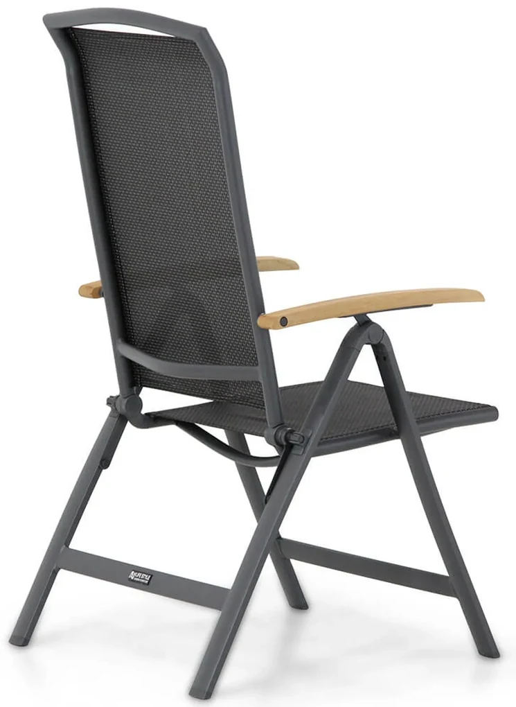 Tuinset Ronde Tuintafel 4 personen 120 cm Aluminium/Textileen /Aluminium/textileen Grijs  Lifestyle Garden Furniture Rosello/Fabriano