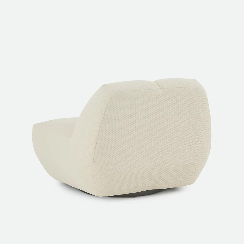 Draaibare fauteuil, gewatteerde stof, NURIA