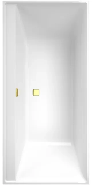 Villeroy & Boch Collaro kunststof inbouw duobad acryl rechthoekig 190x90x47cm gold/wit alpine UBA199COR2JV01 uba199cor2jv-01
